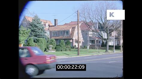 1980s New York Residential Street, Queens, Suburban in HD from 35mm ...