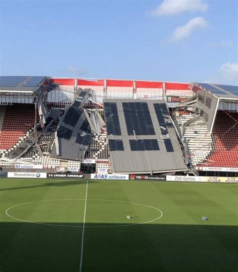 Scary: Roof Of Dutch Club AZ Alkmaar Stadium Collapses