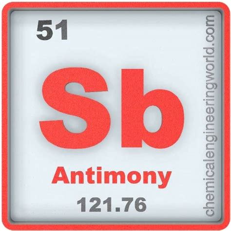 Antimony Element Properties and Information - Chemical Engineering World