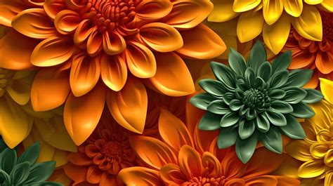 Seamless 3d Illustration Of Floral Wallpaper Pattern Background, Floral Wallpaper, Wallpaper ...