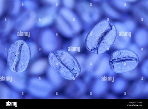 falling coffee beans closeup Stock Photo - Alamy