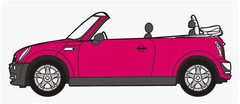 Car, Pink, Vehicle, Automobile, Convertible, Mini - Convertible Clip Art, HD Png Download - kindpng