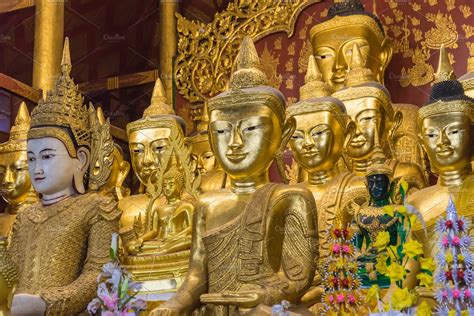 Buddha in temple at Myanmar | Architecture Stock Photos ~ Creative Market