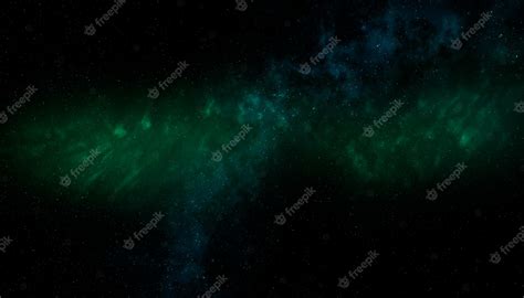 Premium Photo | Galaxy background with green nebula