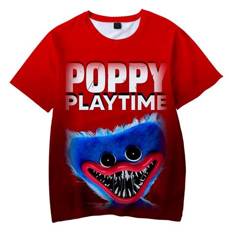 Kids Poppy Playtime T-Shirts Boys Girls Shirts Kids Tops 3D Printed Poppy Playtime Clothes Boys ...