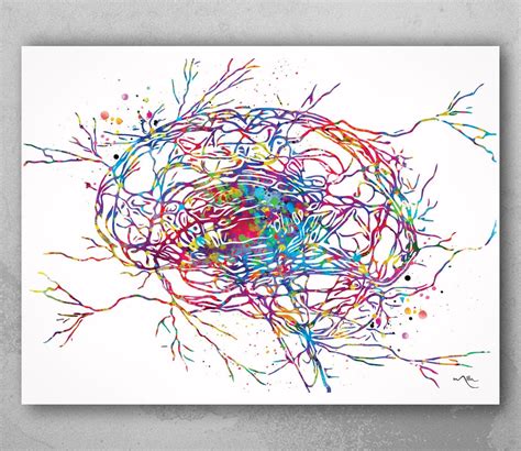 Epilepsy Brain Art Watercolor Print Abstract Medical Art | Etsy