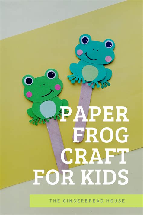 Fun paper frog craft for kids - the-gingerbread-house.co.uk