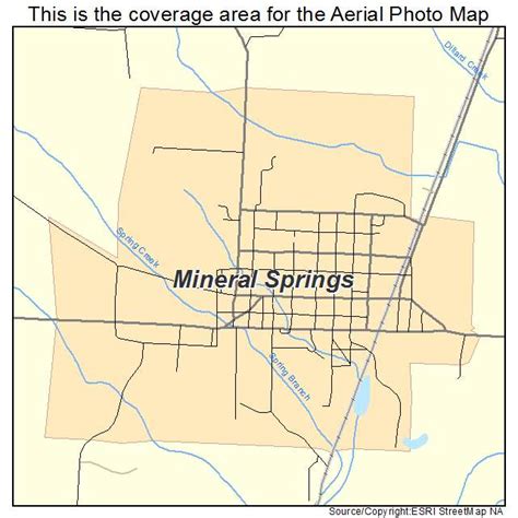 Aerial Photography Map of Mineral Springs, AR Arkansas