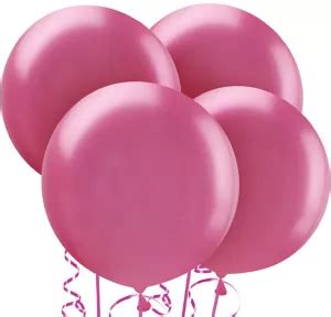 Bright Pink Balloons 4ct - Party City