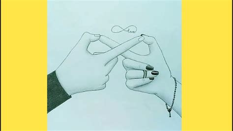 Love Holding Hands Love Pencil Couple Drawings Easy - Goimages I