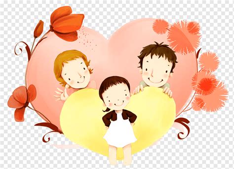 Family Cartoon Animation Illustration, Cartoon happy family, love ...