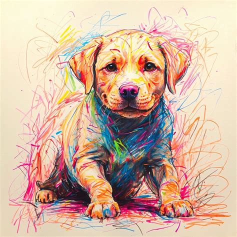 Labrador Puppy Abstract Sketch Art Free Stock Photo - Public Domain Pictures