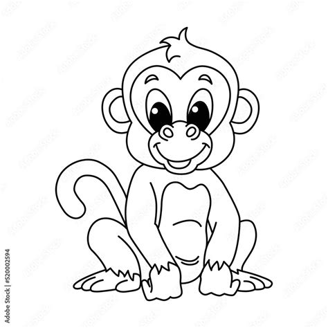 Clipart Monkey Black And White