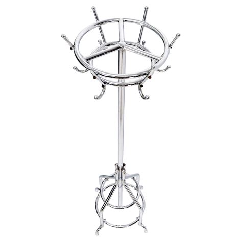 Mid-Century Modern Bauhaus Chrome Coatrack Umbrella Stand For Sale at 1stDibs