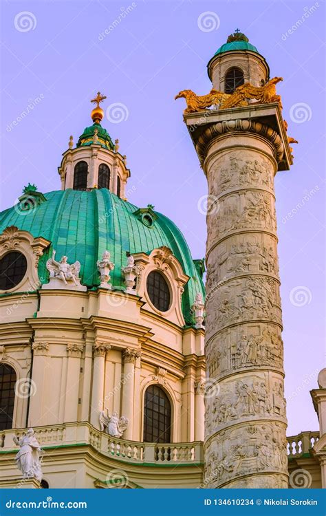 Church Karlskirche In Vienna Austria Stock Photo - Image of sightseeing, cityscape: 134610234