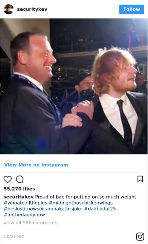 Ed Sheeran’s Security Guard Shares Awesome Pictures Of His Boss On Instagram