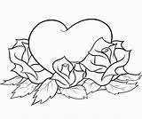 Hearts With Wings And Roses Coloring Pages sketch template