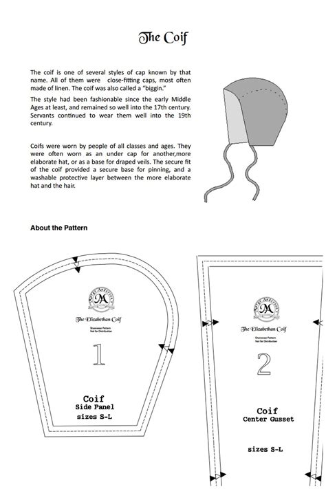 Coif Pattern Sewing