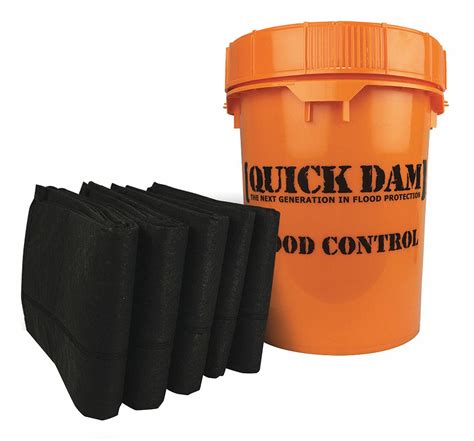 QUICK DAM Flood Barrier Emergency Kit, 10 ft Length, 5 PK - 49UV31|QDGG10-5 - Grainger