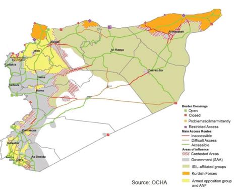 Situation of official border crossing points between Syria and... | Download Scientific Diagram