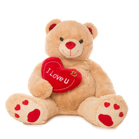 Jumbo 48" Teddy Bear with "I Love You" Heart - Walmart.com - Walmart.com