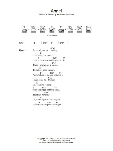 Angel by Sarah McLachlan - Guitar Chords/Lyrics - Guitar Instructor