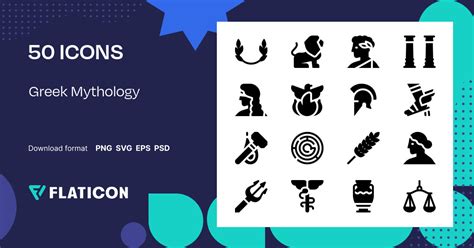 Greek Mythology Icon Pack | Filled | 50 .SVG Icons