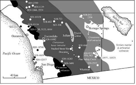 Generalized geological map of San Diego County and adjacent areas ...