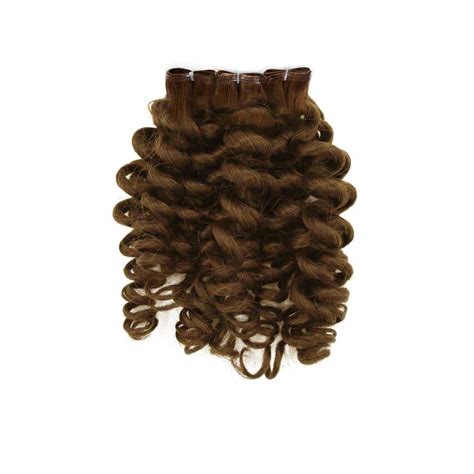 Twist Curly Light Brown Flat Weft Hair Extensions - Macsara Hair | #1 Vietnam Hair Factory-Human ...