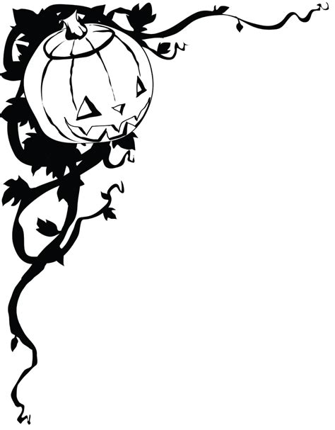 Halloween border black and white free clipart images – Clipartix