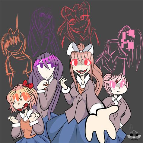 //FANART/MERCH// DDLC by OFFICIAL-Spinkee on DeviantArt