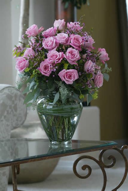 Pink Roses on Table | Vase of pink roses - Digital Photograp… | Andrew Osterberg | Flickr