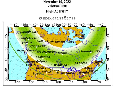 Northern lights Canada map: When they will come to Vancouver - Vancouver Is Awesome