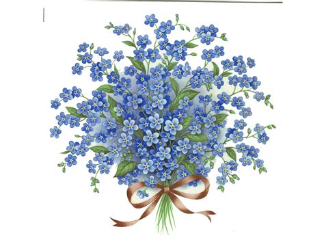 Forget Me Not Bouquet Blue 5116 | Forget me not, Bouquet tattoo, Bouquet