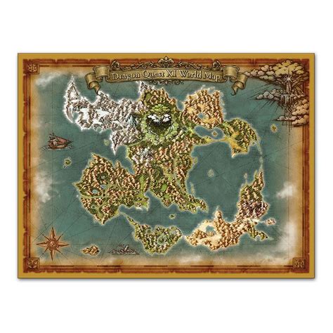 Dragon Quest XI World Map Cloth