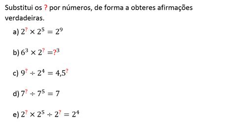 Aulas do 6º ano sobre Regras das potências.