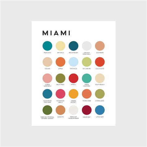 Miami Color Palette Print – Lunch City Studio