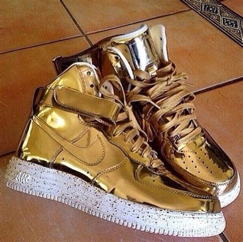 Find Out Where To Get The Shoes | Shoes, Nike gold, Nike high tops