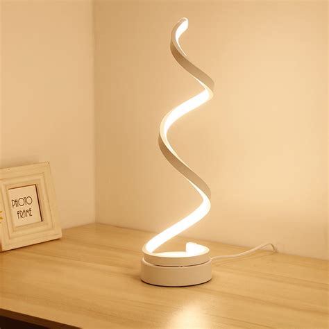 Spiral led table lamp, arc table lamp, modern minimalist lighting ...