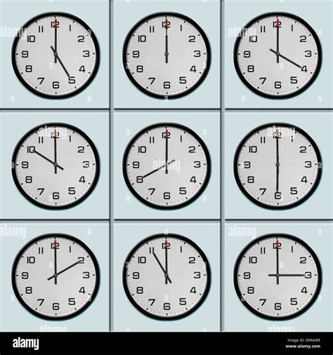 Clocks with different time zone Stock Photo: 65381604 - Alamy