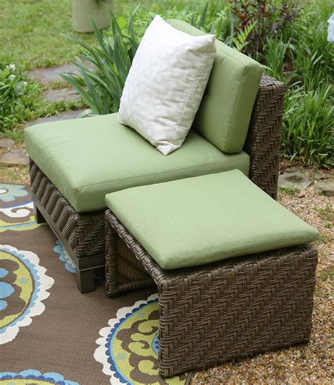 AE Outdoor Hampton 8 Piece Sectional Sofa Set with Sunbrella Fabric - Patio Table