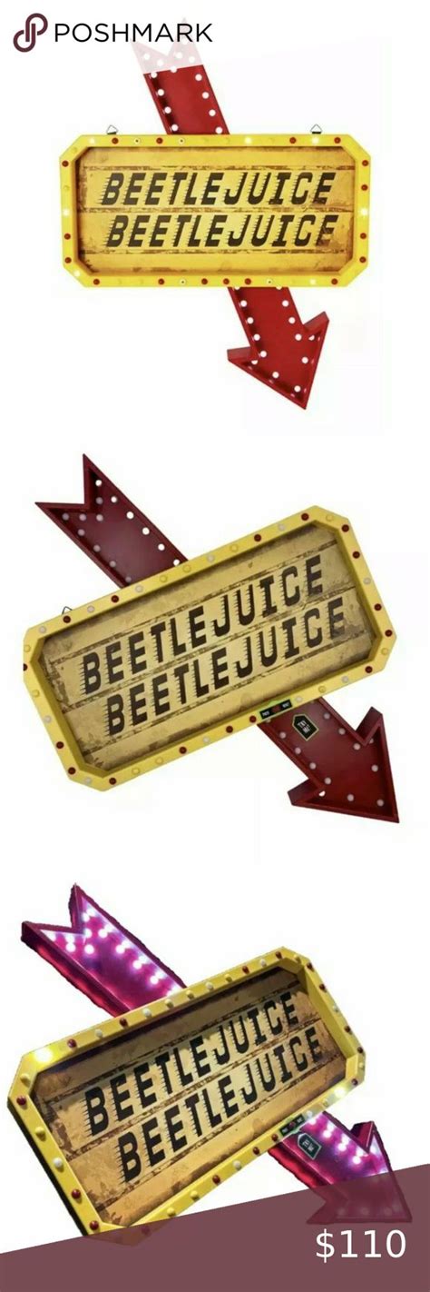 BEETLEJUICE Light Up Marquee Wall Sign LED Halloween Horror Decor 2021 Brand New | Horror decor ...