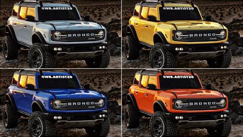 A Handful of Renderings Imagines the 2022 Ford Bronco Raptor in Different Colors