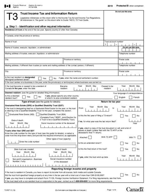 2019 Form Canada T3 Fill Online, Printable, Fillable, Blank - pdfFiller