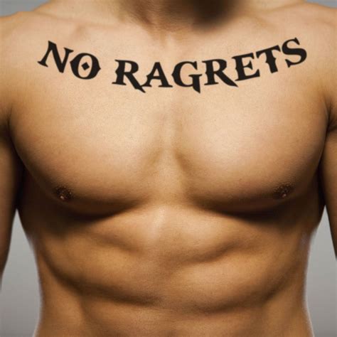 No Ragrets Temporary Tattoo Sticker Set of 2 | Etsy