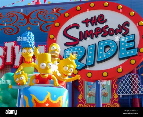 The Simpsons ride at Universal Studios, Florida Stock Photo - Alamy