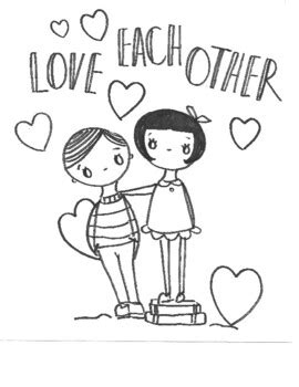 Love One Another Coloring page by Stacy Currie | TPT