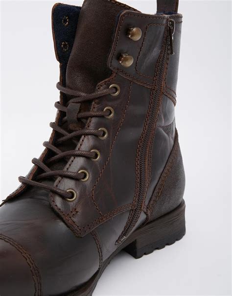 Aldo Graegleah Leather Derby Boots in Brown for Men | Lyst