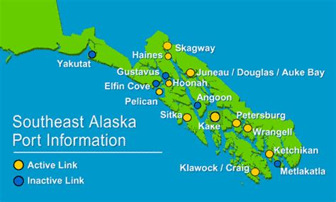 Map: Southeast Alaska Ports