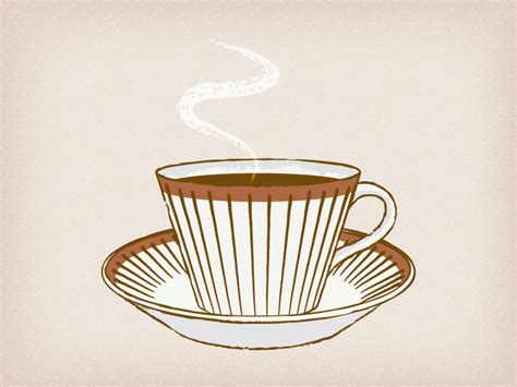 Vintage Coffee Cup Illustration by Kate England on Dribbble